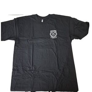 Dixxon T Shirt Mens XL Black Sketchy‎ White Crest Short Sleeve NEW